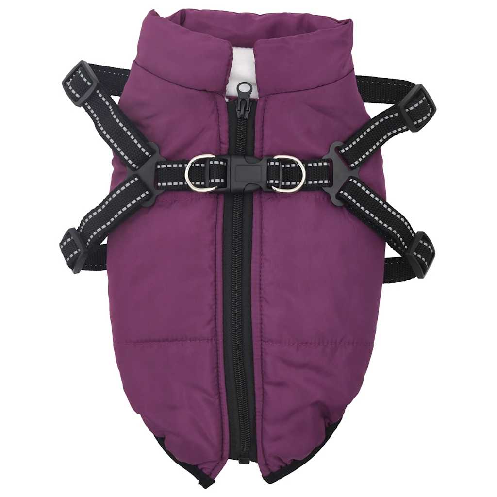 Vidaxl Caón de perros con armadura Purple reflectante impermeable S