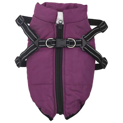 Vidaxl Caón de perros con armadura Purple reflectante impermeable S