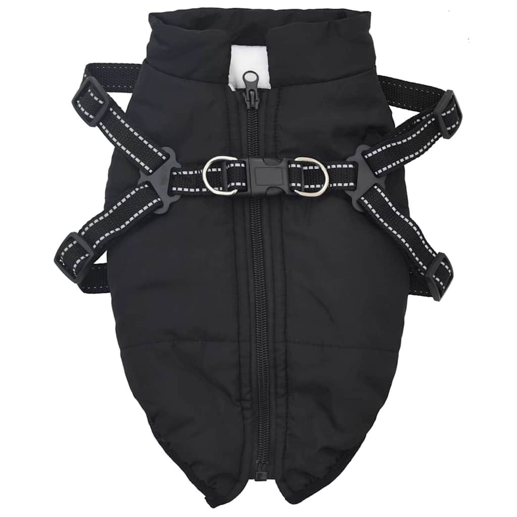 Vidaxl Cailla para perros con armadura impermeable Black 2xl