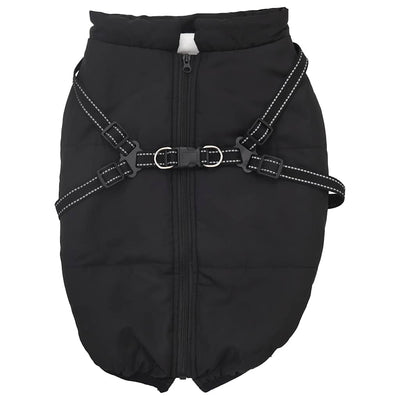 VidaXL Dog jacket with armor waterproof reflective black 3XL