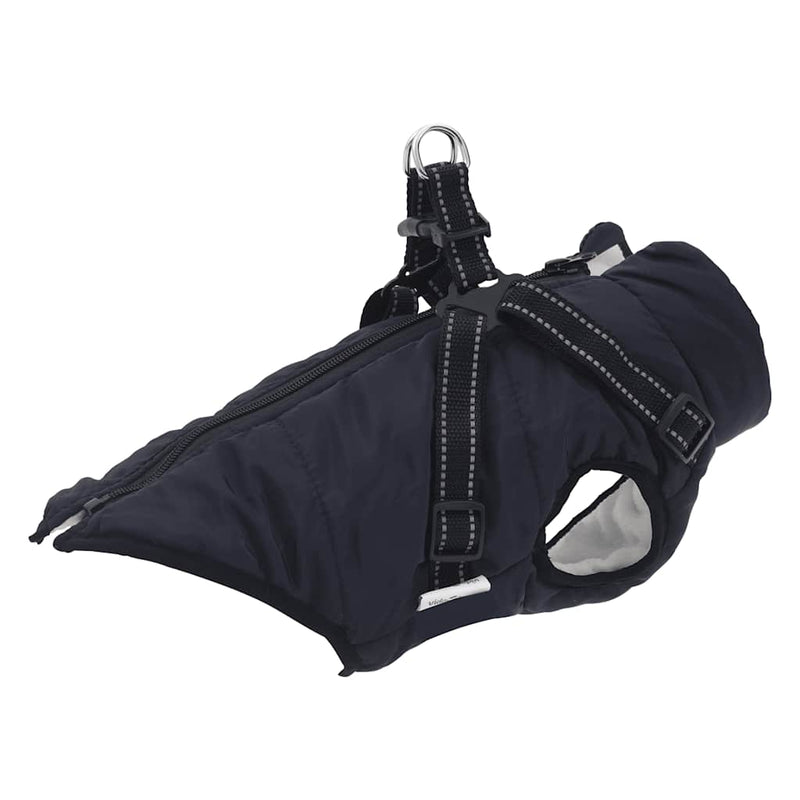Vidaxl hondenjas met harnas waterdicht reflecterend marineblauw l32