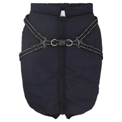 Vidaxl hondenjas met harnas waterdicht reflecterend marineblauw l68