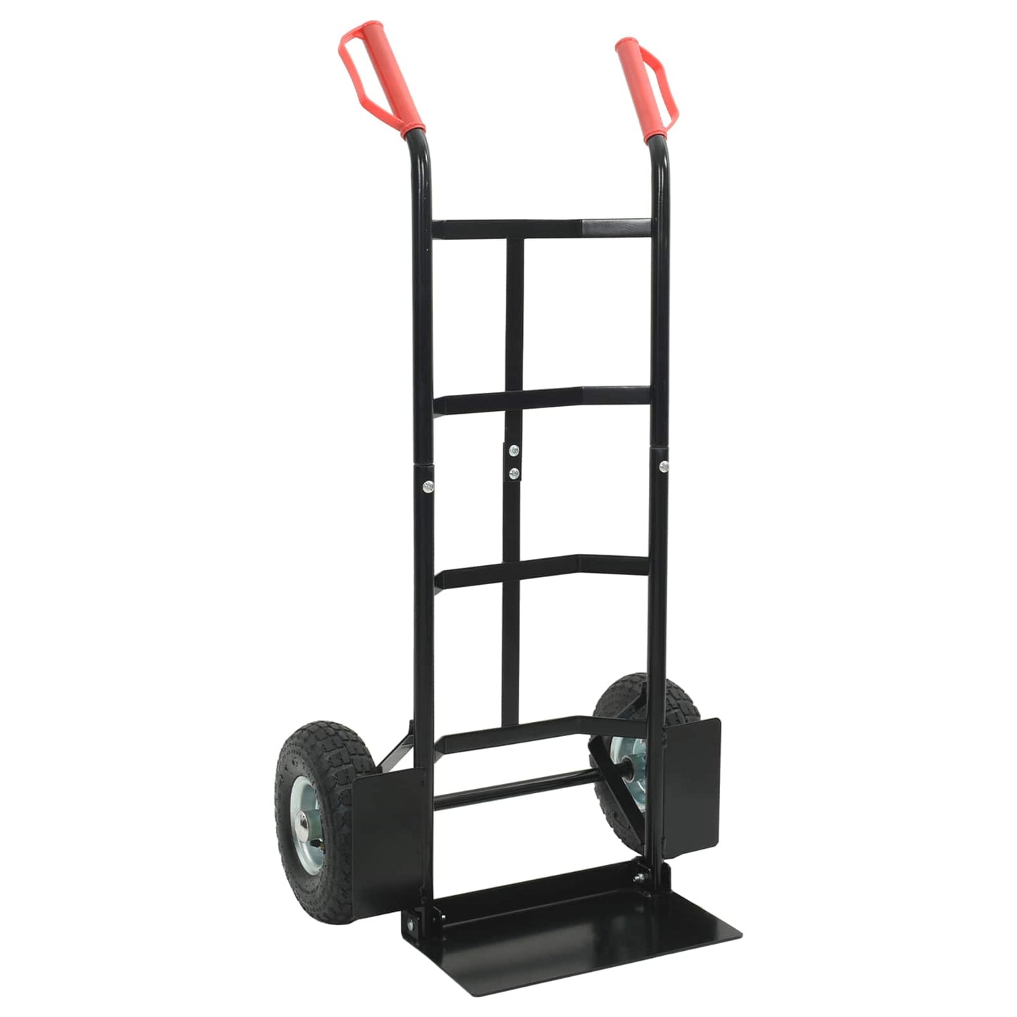 Trolley a mano Vidaxx nero e rosso 57 x 46 x 113 cm in acciaio