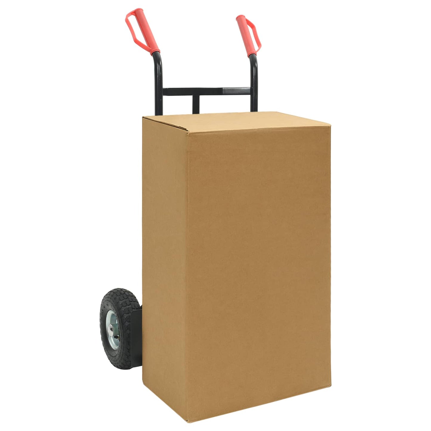 Trolley a mano Vidaxx nero e rosso 57 x 46 x 113 cm in acciaio