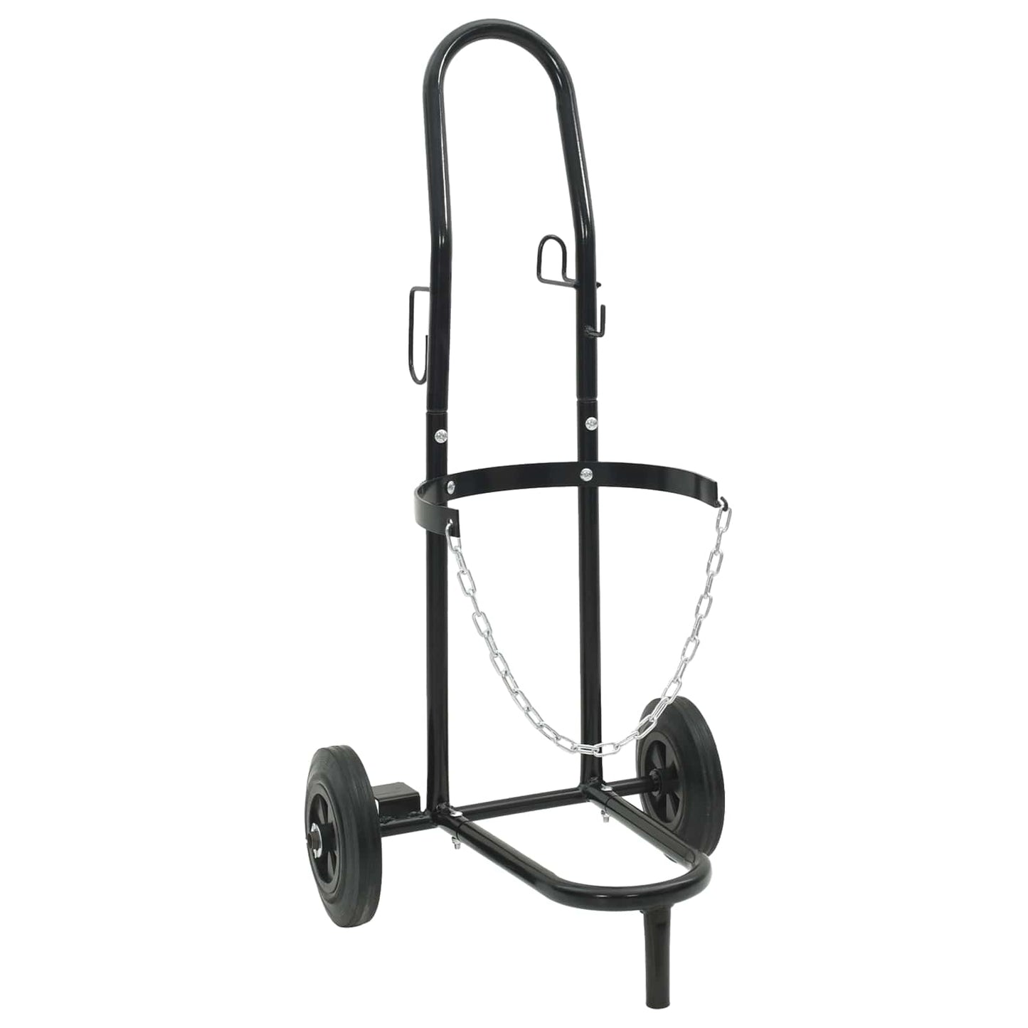Trolley a mano VidaXL nero e rosso 49 x 49 x 101 cm in acciaio