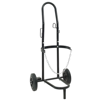 Vidaxl handtrolley zwart en rood 49 x 49 x 101 cm staal