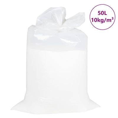 Sacca da banco di vidaxl ripieno EPS 50 l bianco 10 kg m³