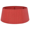 Falda de árbol de Navidad Vidaxl Ø56x23 cm de plástico rojo