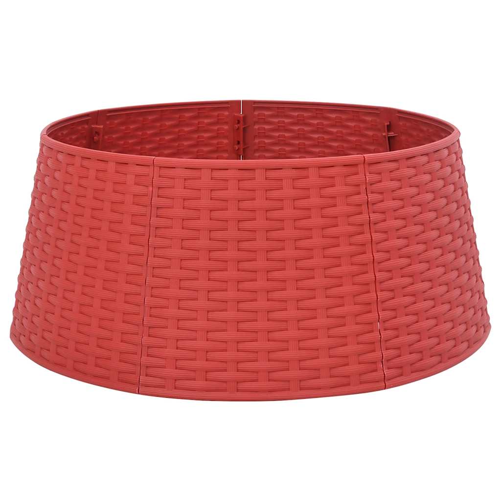 Falda de árbol de Navidad Vidaxl Ø56x23 cm de plástico rojo