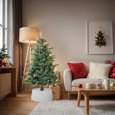 Falda de árbol de Navidad Vidaxl Ø56x23 cm de plástico blanco