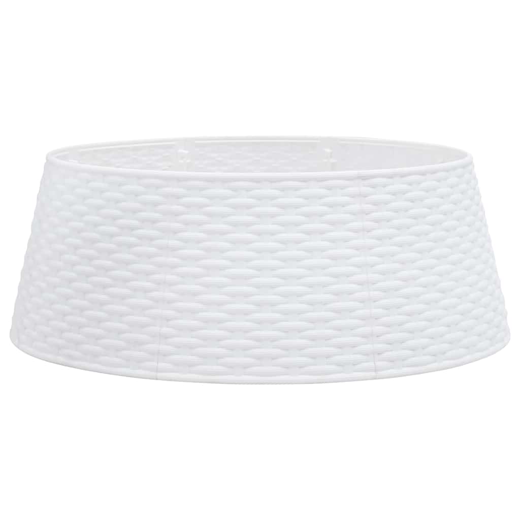 Falda de árbol de Navidad Vidaxl Ø65x23 cm de plástico blanco