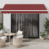 Tenda Vidaxx estensibile automaticamente 350x250 cm rosso bordeaux