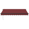 Toldo vidaxx extensible automáticamente 350x250 cm rojo burdeos