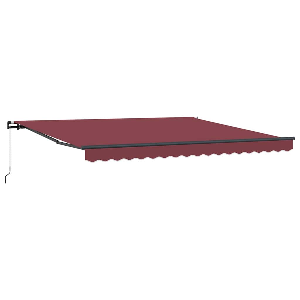 Toldo vidaxx extensible manualmente 400x300 cm rojo burdeos