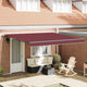 Toldo vidaxx extensible manualmente 400x300 cm rojo burdeos
