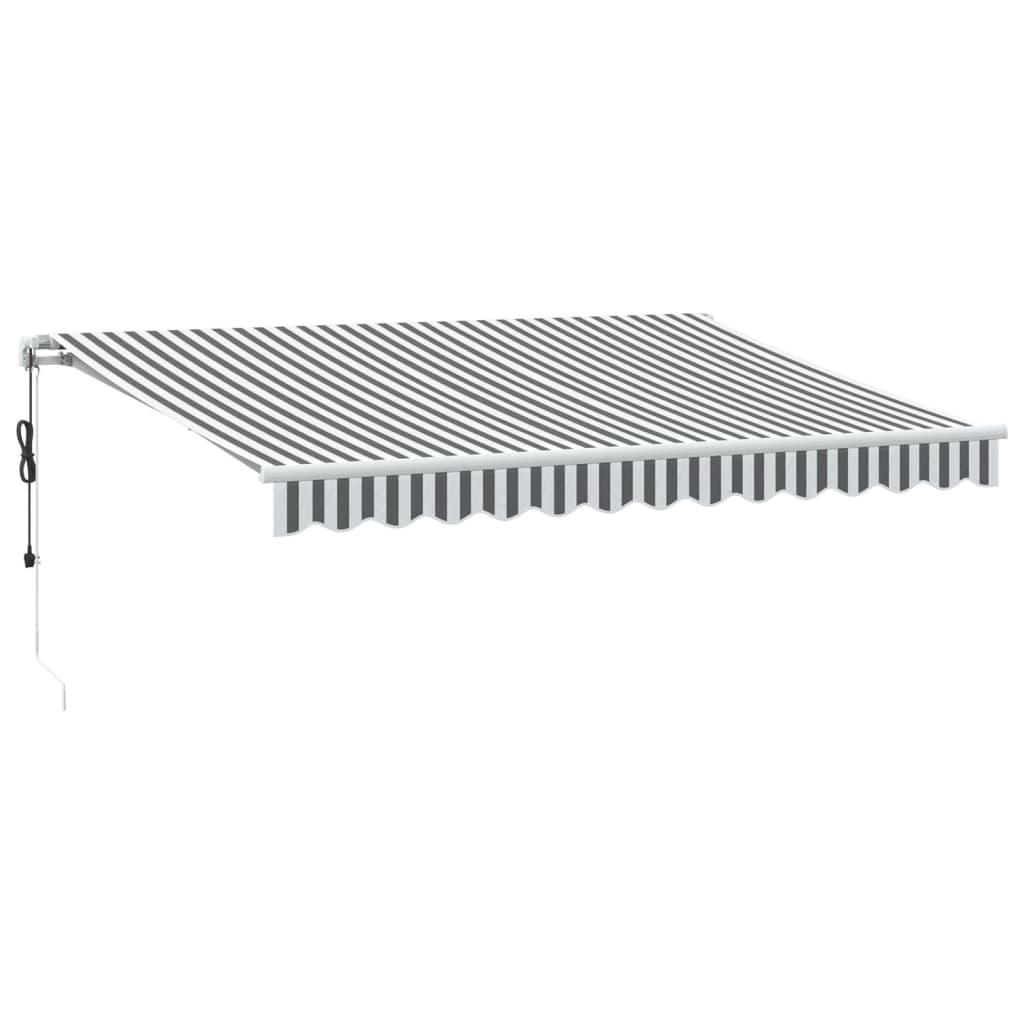 Toldo vidaxx extensible automáticamente 350x250 cm color antracita y blanco