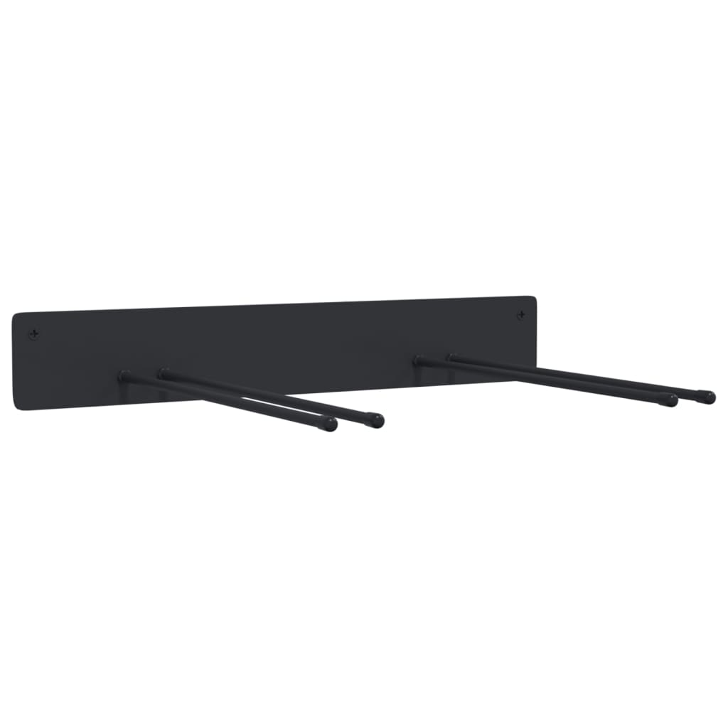 Vidaxl Garden Tool Rack Steel de montaje de pared Negro