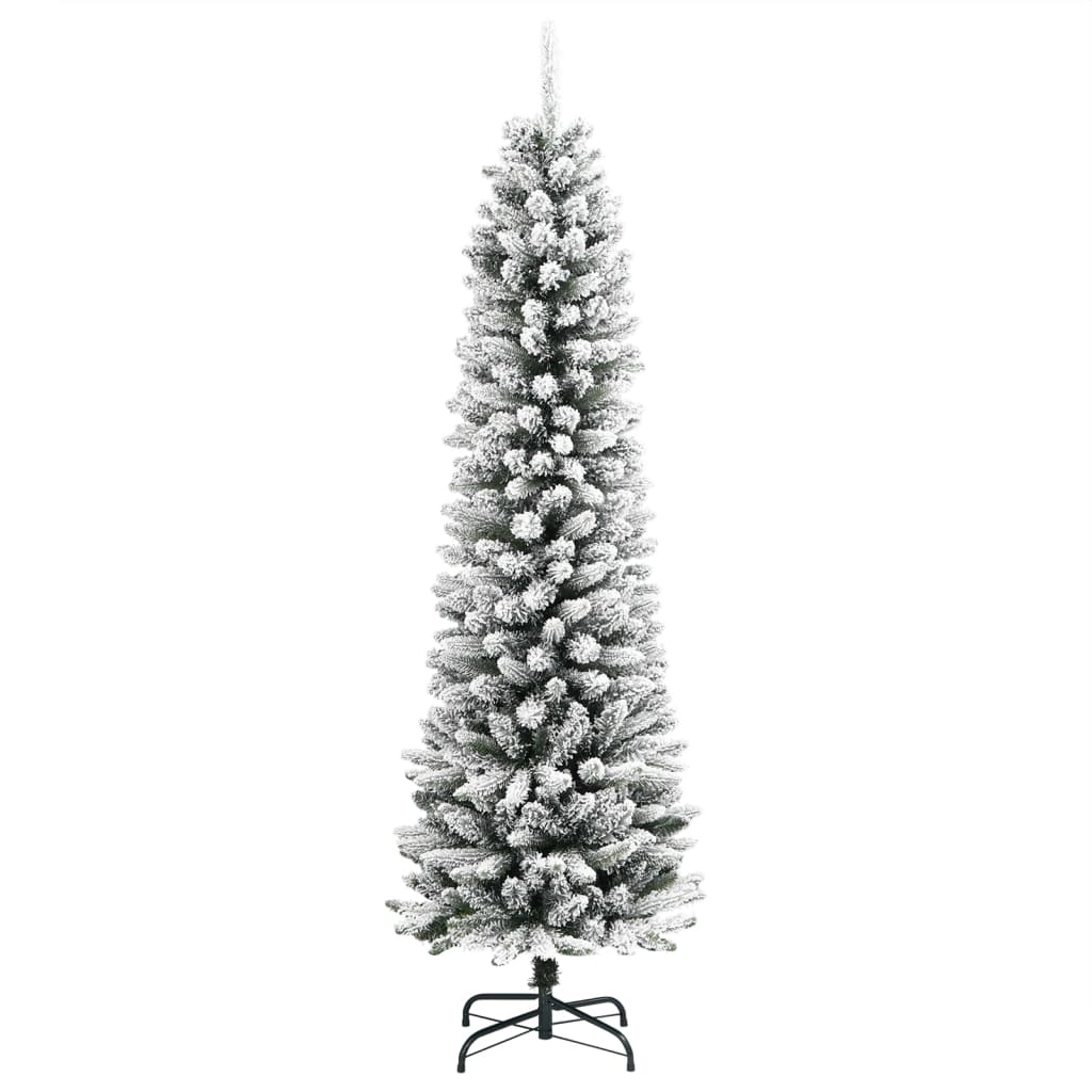 Vidaxl Kunstkerstboom con neve stretta 150 cm PVC e PE