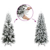 Vidaxl Kunstkerstboom con nieve estrecha de 150 cm PVC y PE