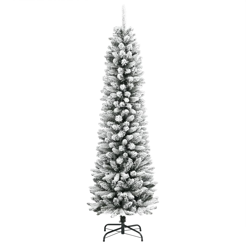Vidaxl Kunstkerstboom con neve stretta 210 cm PVC e PE