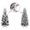 Vidaxl Kunstkerstboom con neve stretta 210 cm PVC e PE