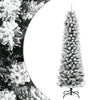 Vidaxl Kunstkerstboom con nieve estrecha de 240 cm PVC y PE