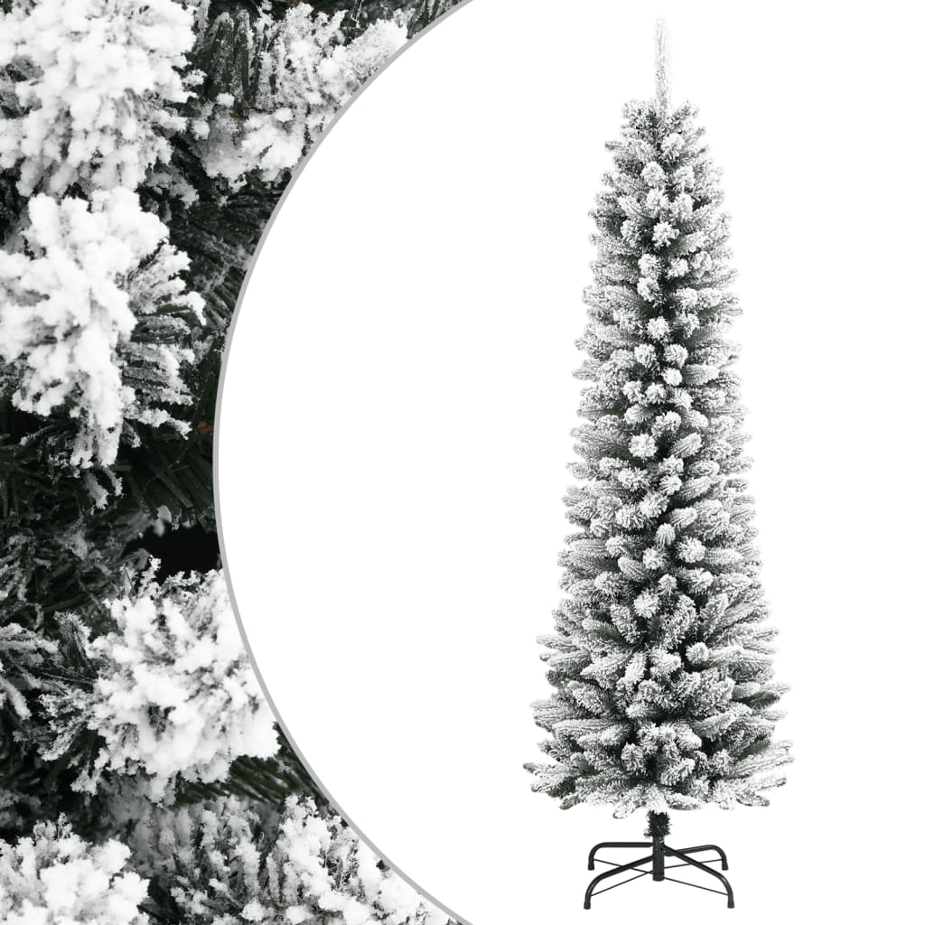 Vidaxl Kunstkerstboom con neve stretta 240 cm PVC e PE