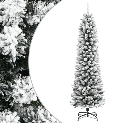 Vidaxl Kunstkerstboom con neve stretta 240 cm PVC e PE