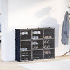 Muebles de almacenamiento de Vidaxl con 9 compartimentos y puertas Polypropene Black