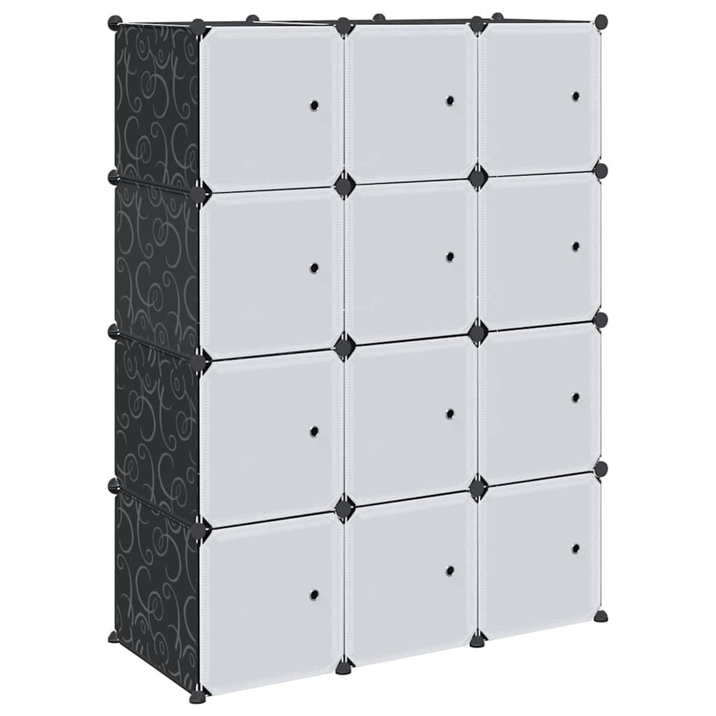 Muebles de almacenamiento de Vidaxl con 12 compartimentos y varillas colgantes polipropeno