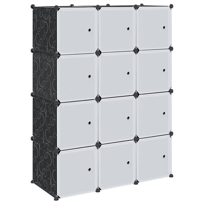 Muebles de almacenamiento de Vidaxl con 12 compartimentos y varillas colgantes polipropeno