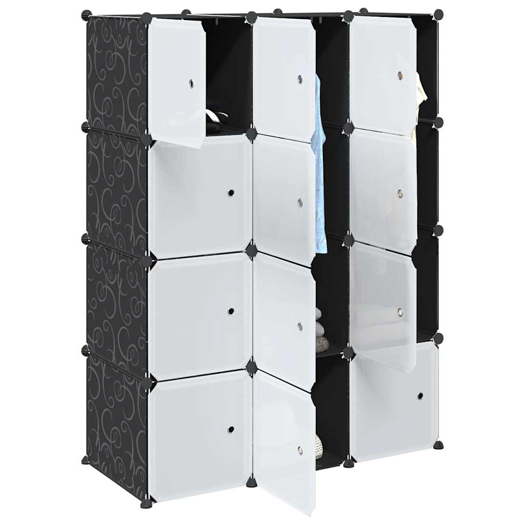 Muebles de almacenamiento de Vidaxl con 12 compartimentos y varillas colgantes polipropeno