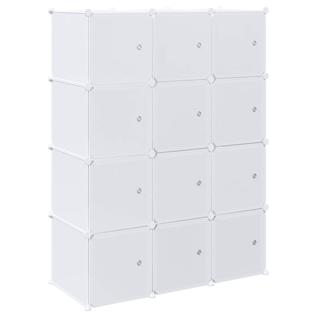 Vidaxl Storage mobili con 12 scomparti e canne sospese in polipropene