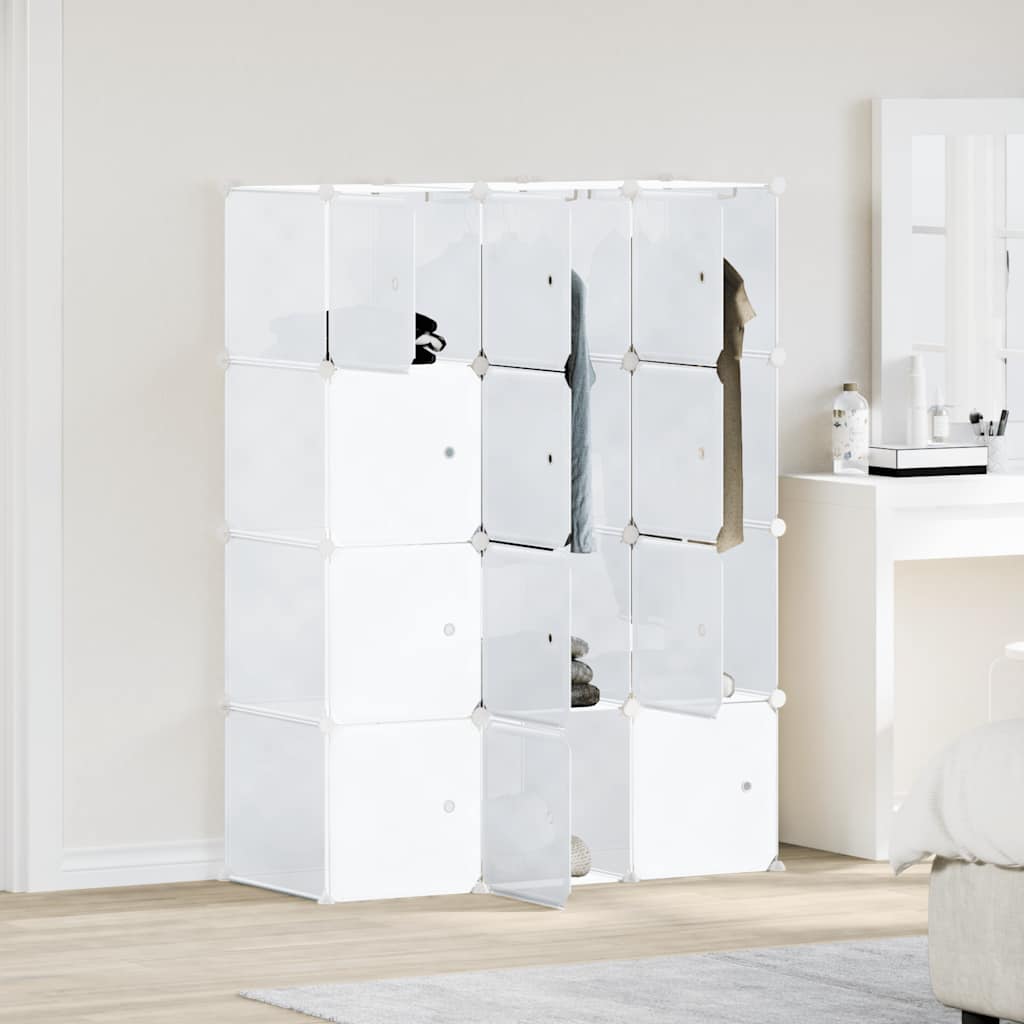 Vidaxl Storage mobili con 12 scomparti e canne sospese in polipropene