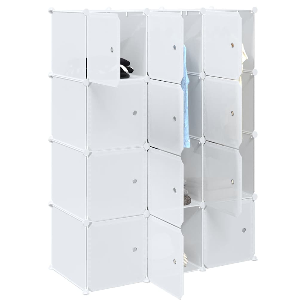 Vidaxl Storage mobili con 12 scomparti e canne sospese in polipropene