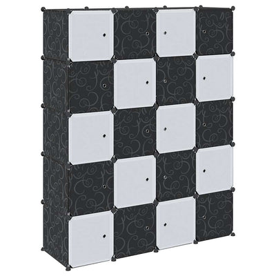 Muebles de almacenamiento de Vidaxl con 20 compartimentos y varillas colgantes polipropeno