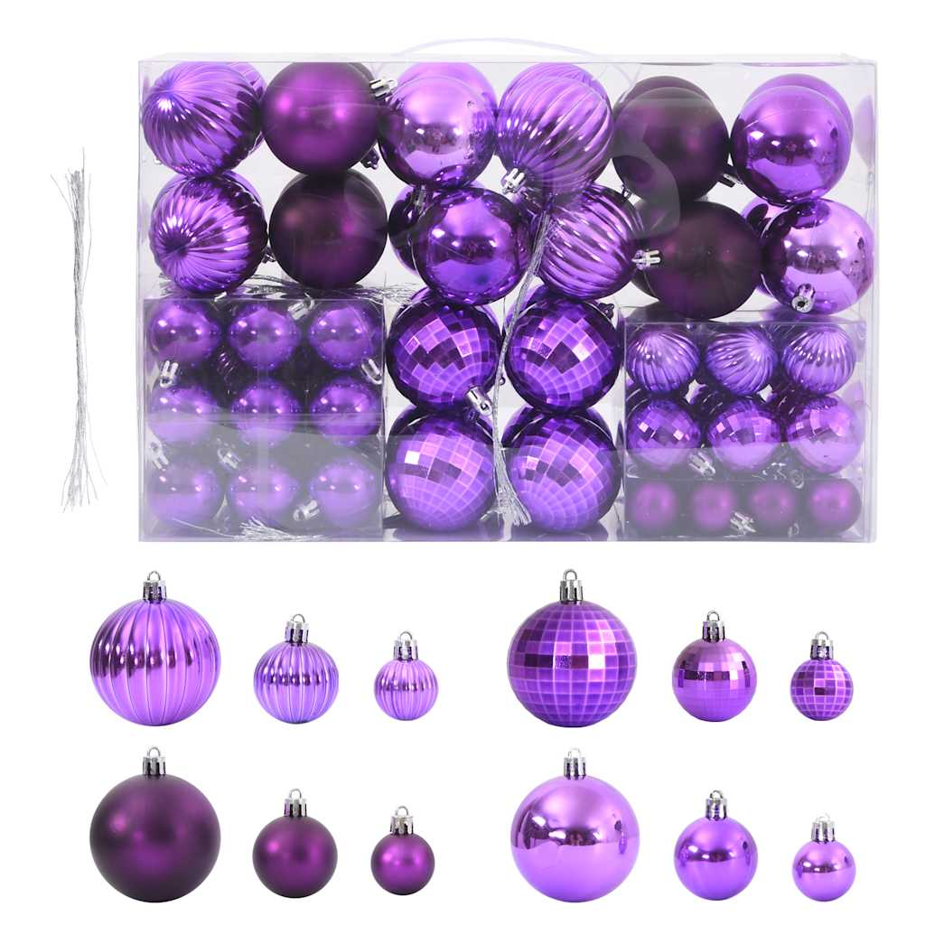 Vidaxl Balls de Navidad 100 STS Ø3 4 6 cm lila