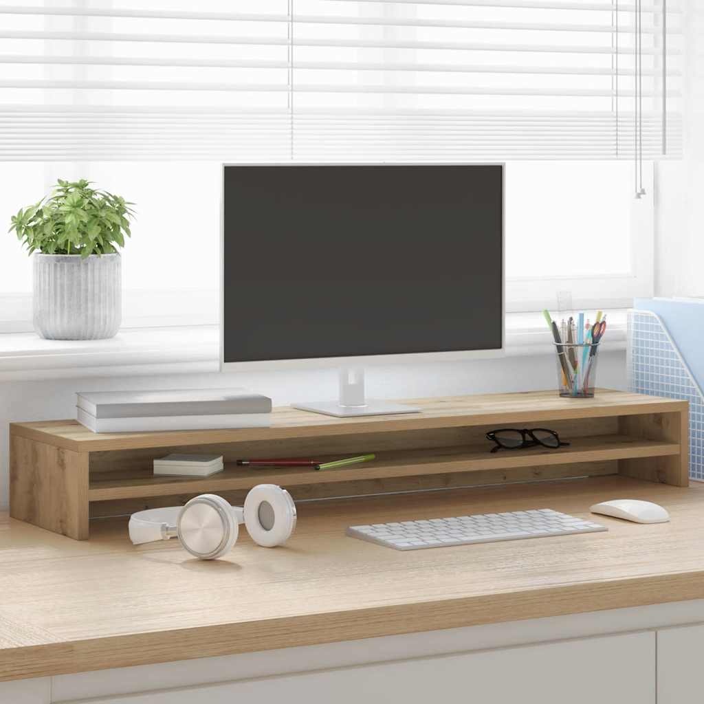 Supporto per monitor Vidaxx rovere artigianale 100x24x13 cm