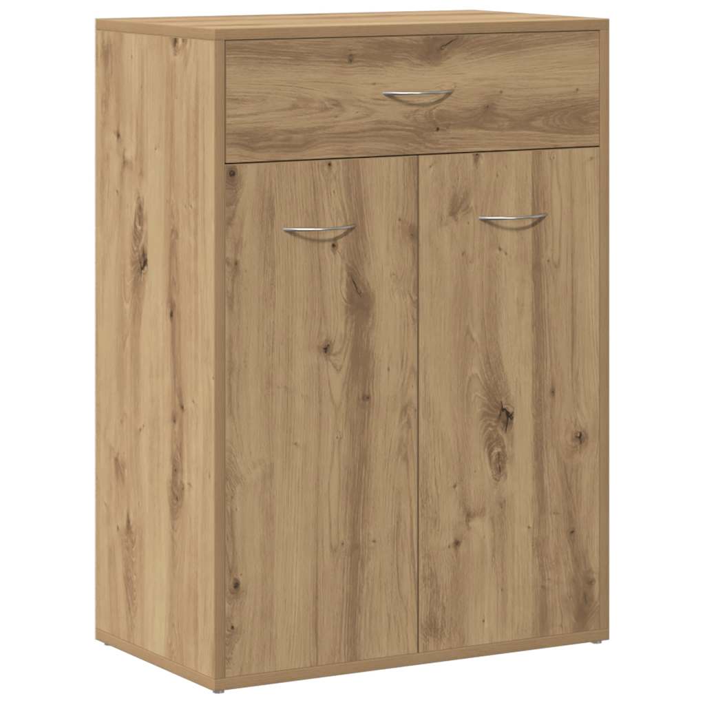 Zapatero VidaXL 60x35x84 cm madera elaborada, color roble artesanal