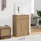 Zapatero VidaXL 60x35x84 cm madera elaborada, color roble artesanal