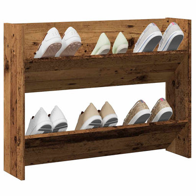 VidaXL wall shoe cabinet 80x18x60 cm Properted wood old wood -colored