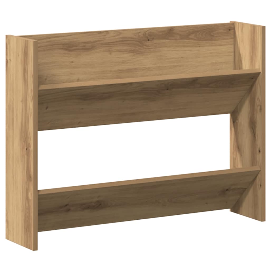 Gabinete de zapatos de pared Vidaxl 80x18x60 cm Color de roble artesanal procesado