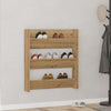Gabinete de zapatos de pared Vidaxl 80x18x90 cm Color de roble artesanal procesado