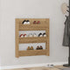 Gabinete de zapatos de pared Vidaxl 80x18x90 cm Color de roble artesanal procesado