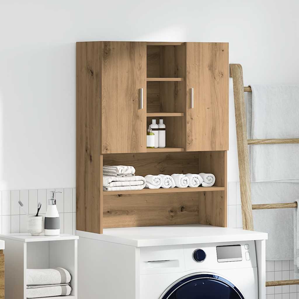 Gabinete de lavadora Vidaxl 70.5x25.5x90 cm Color de roble artesanal