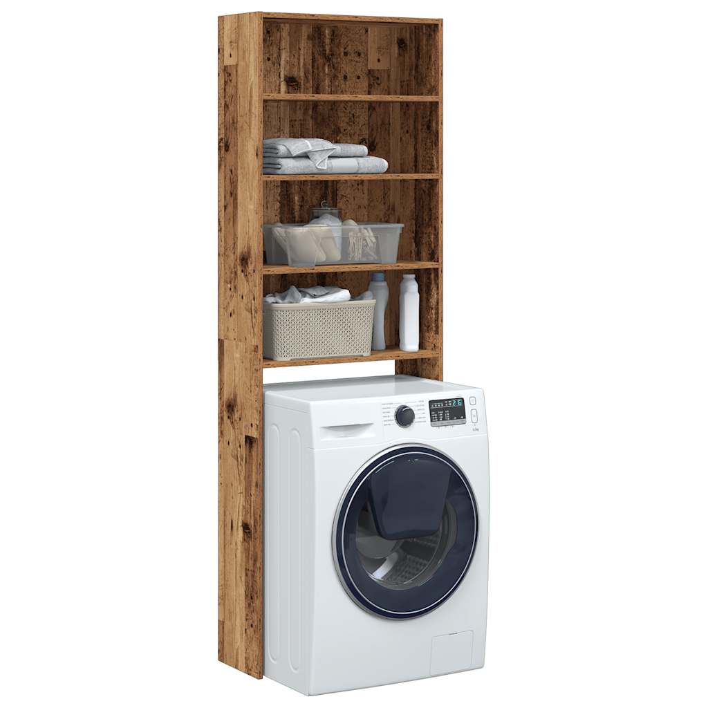 Armario de lavadora Vidaxl 64x24x190 cm de madera vieja