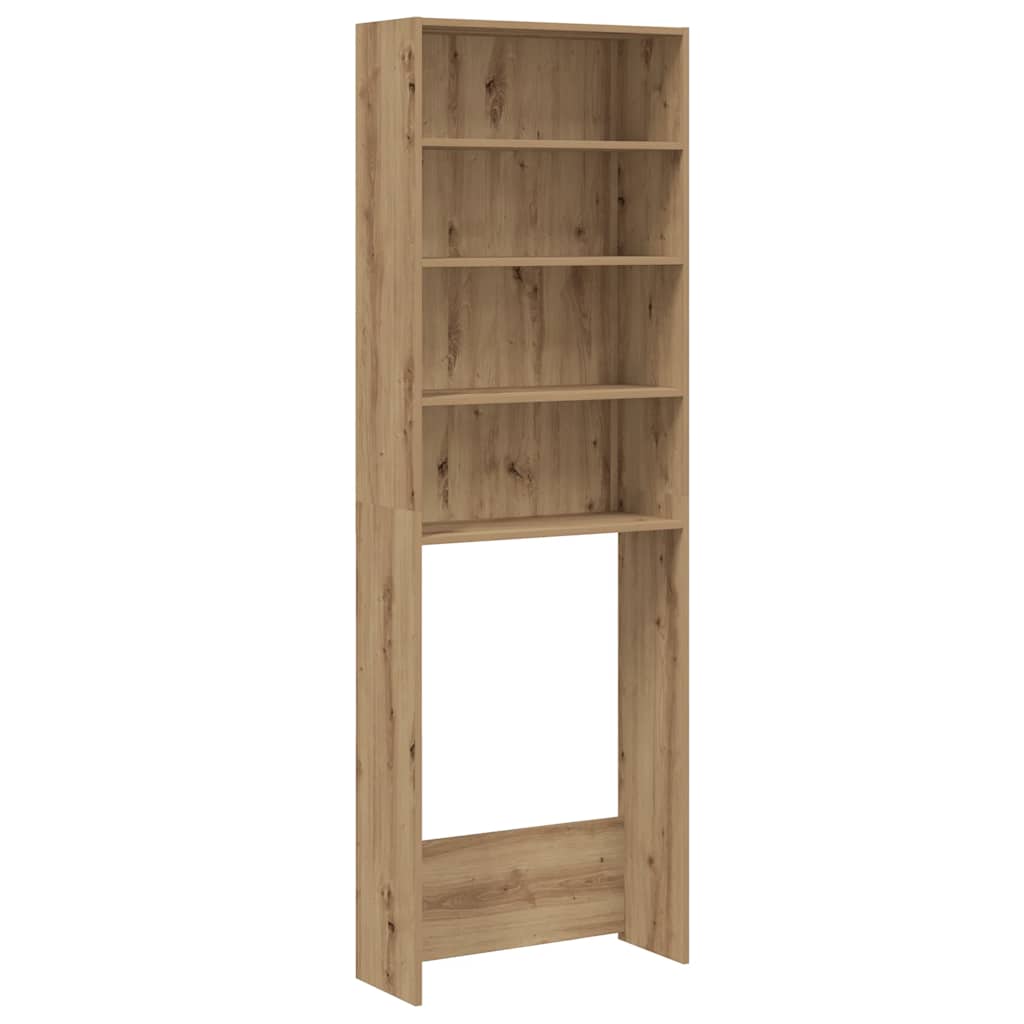 Gabinete de lavadora Vidaxl 64x24x190 cm Color de roble artesanal