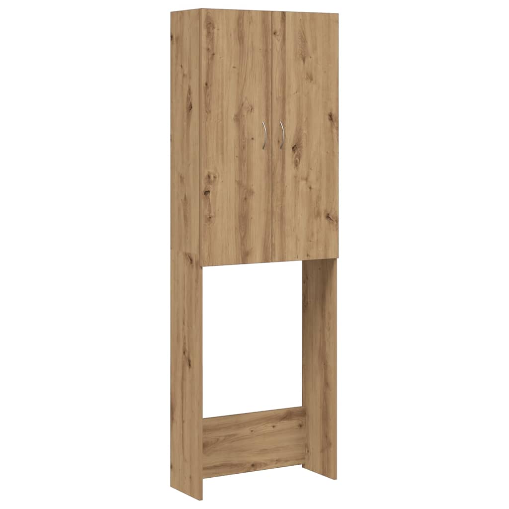 Vidaxl wasmachinekast 64x25,5x190 cm artisanaal eikenkleur