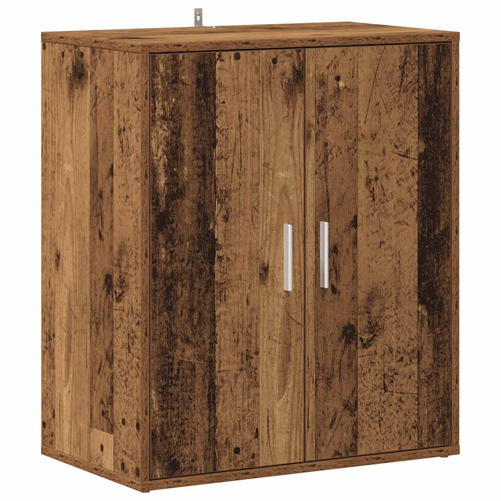 Gabinete de zapatos Vidaxl 60x35x70 cm de madera procesada de madera vieja