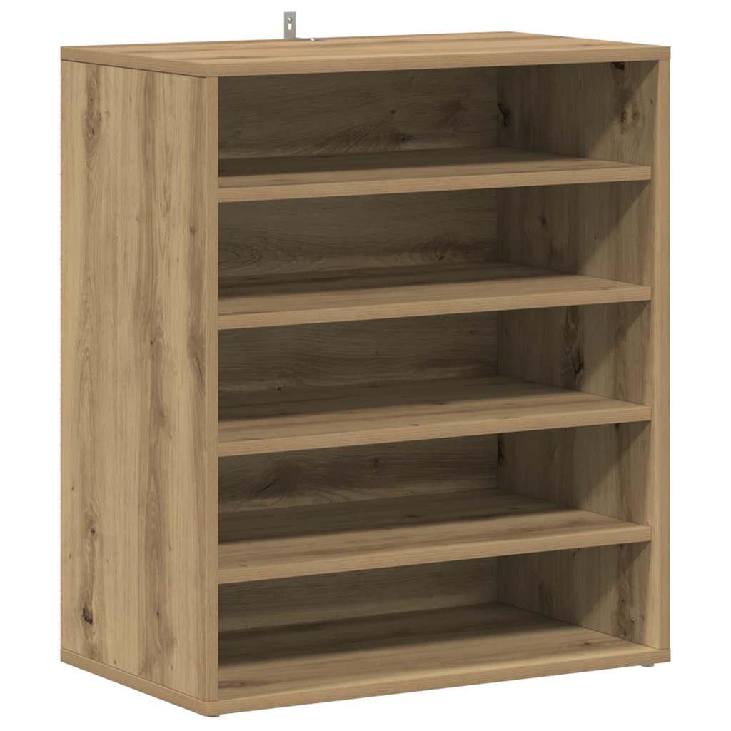 Gabinete de zapatos Vidaxl 60x35x70 cm Color de roble artesanal procesado